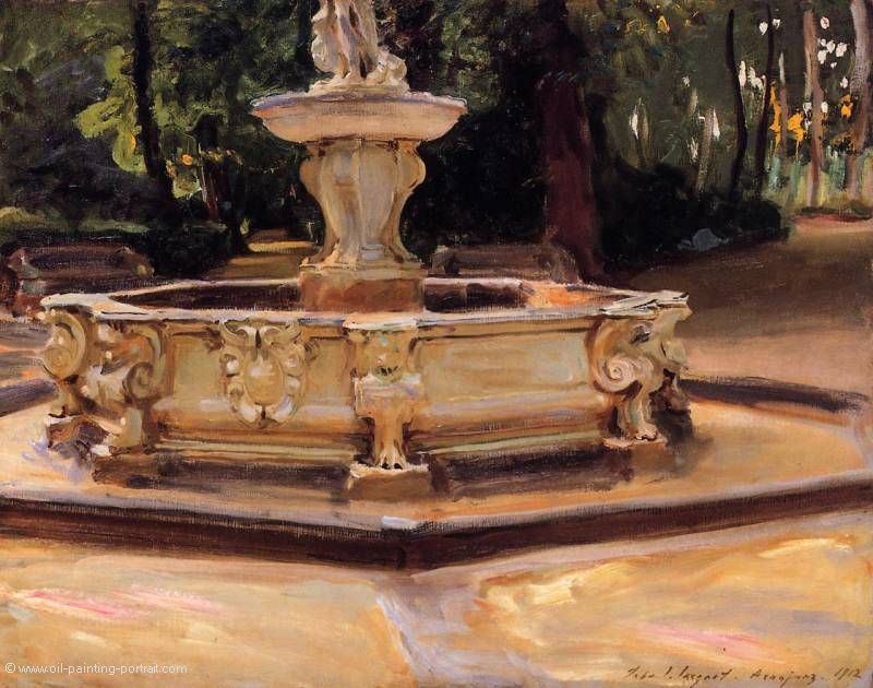 A Marble Fountain at Aranjuez Spain
