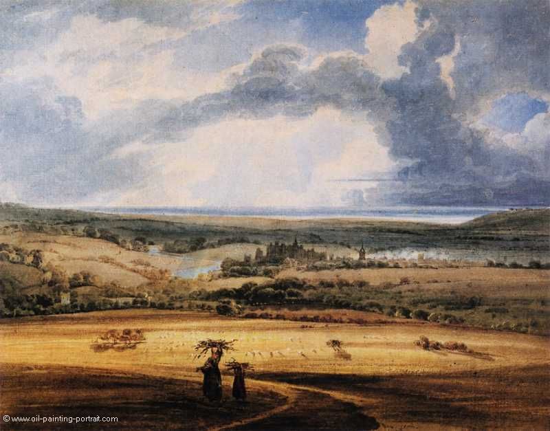 Alnwick Castle from Brizlee (Northumberland)