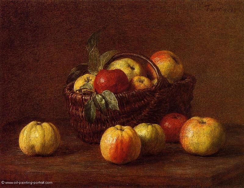 Apples in a Basket on a Table