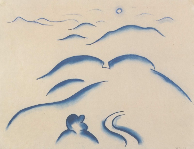 Blaue Landschaft