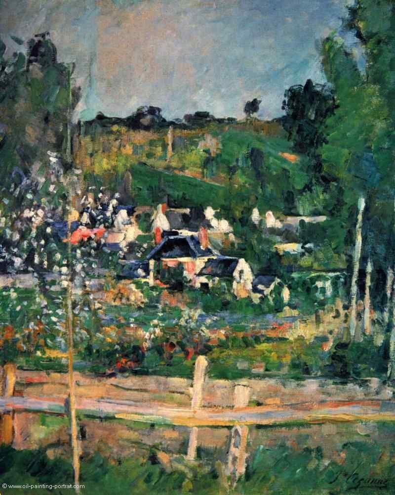 Blick auf Auvers sur Oise, Der Zaun