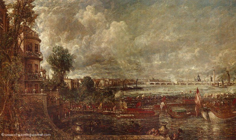 Blick auf die Waterloo Bruecke von Whitehall Stairs