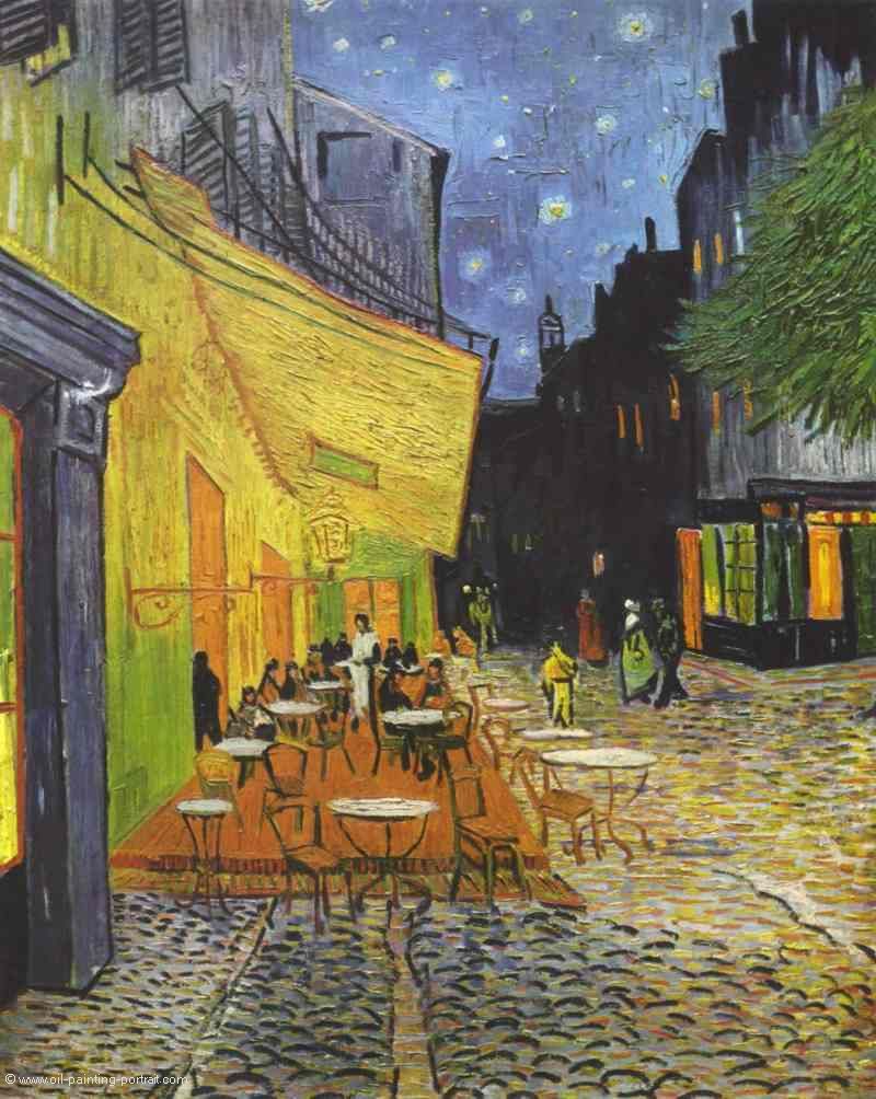 Cafeterasse bei Nacht