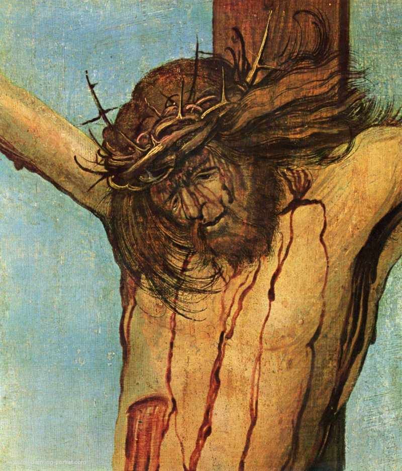 Christus am Kreuz mit Maria und Johannes, Detail
