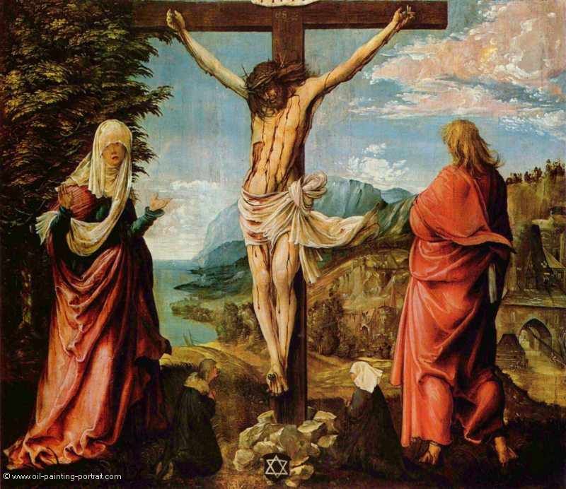 Christus am Kreuz mit Maria und Johannes