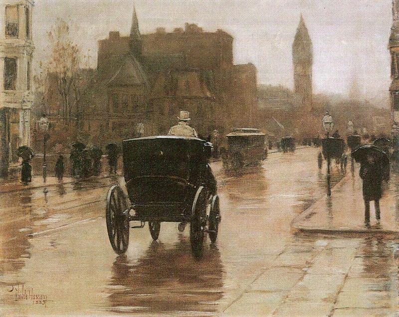 Columbus Avenue, regnerischer Tag