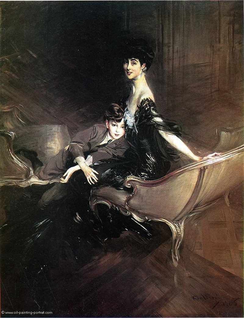 Consuelo Duchess of Marlborough with her Son Ivor Spencer Churchill