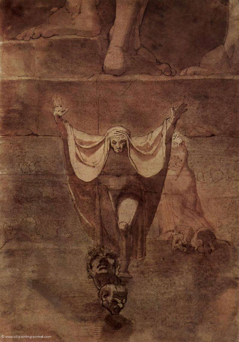 Dante und Virgil auf dem Eis des Kozythus