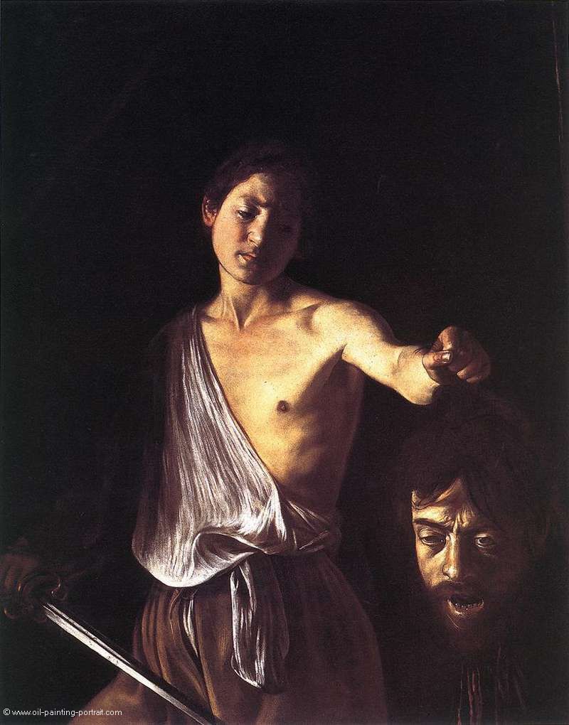 David mit dem Haupte Goliaths