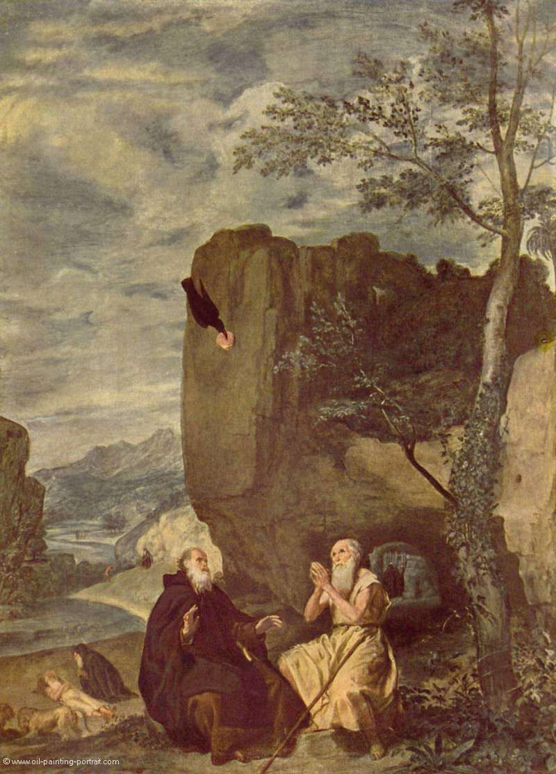Der Heilige Antonius, der Abt und Heiliger Paulus, der Eremit