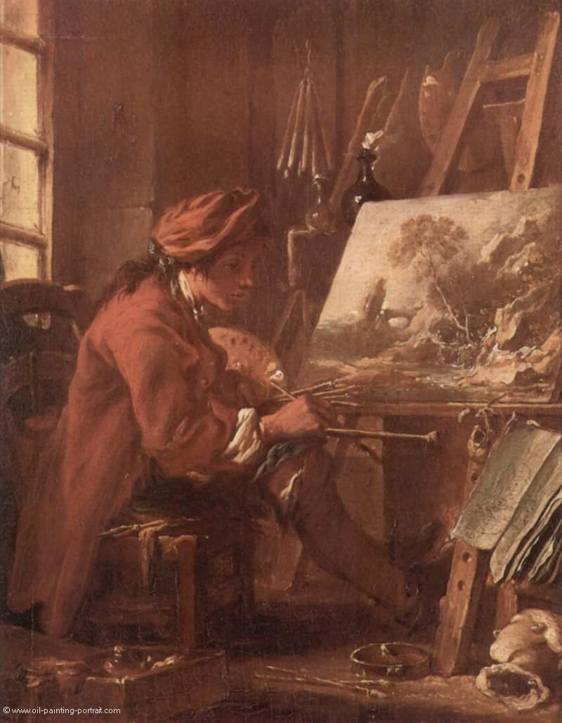 Der Maler in seinem Atelier