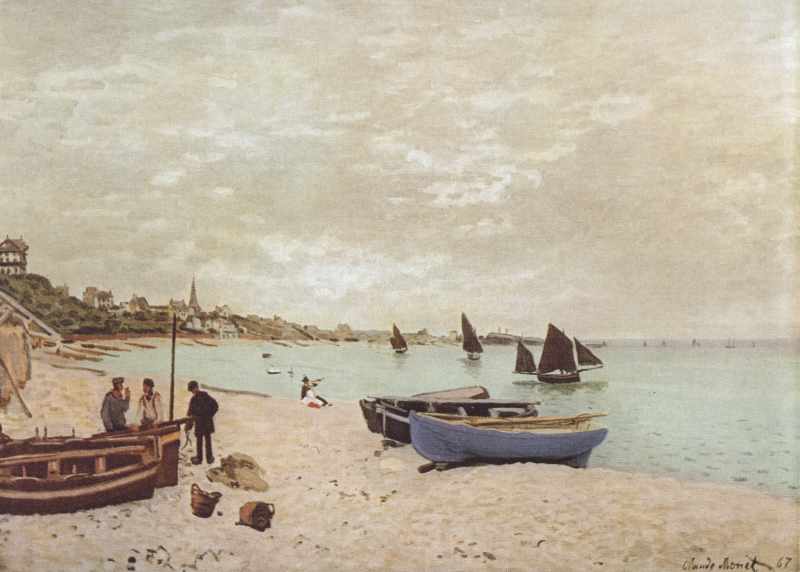 Der Strand von Sainte Adresse bei truebem Wetter