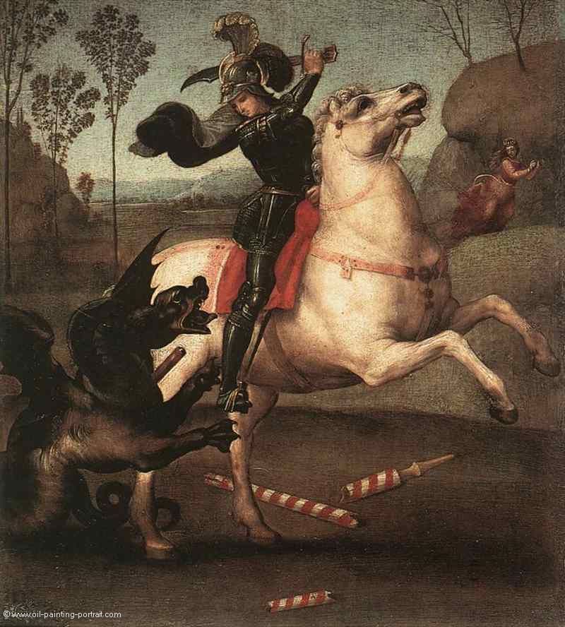 Der heilige Georg im Kampf mit dem Drachen