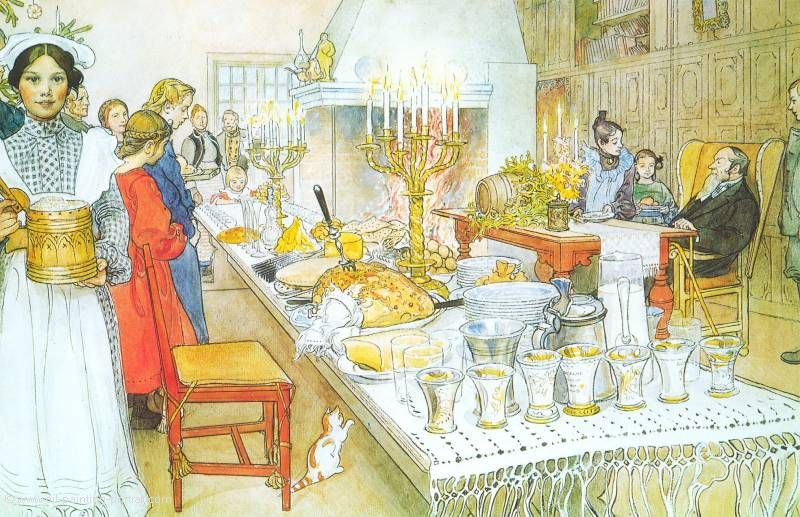 Die Weihnachtstafel in Sundborn