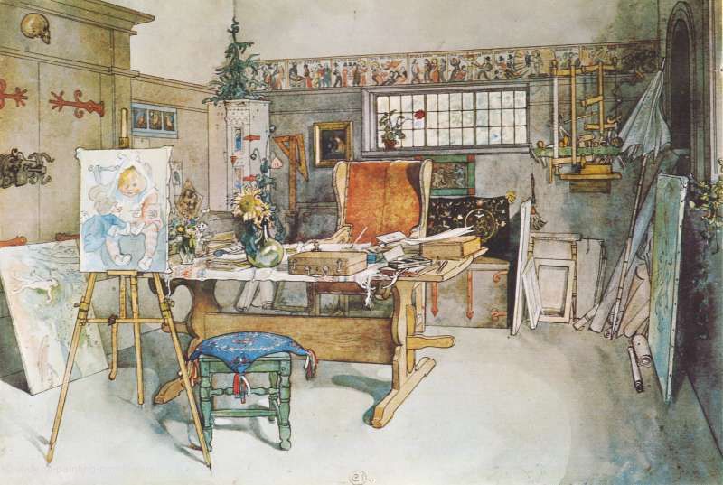 Die eine Haelfte des Ateliers
