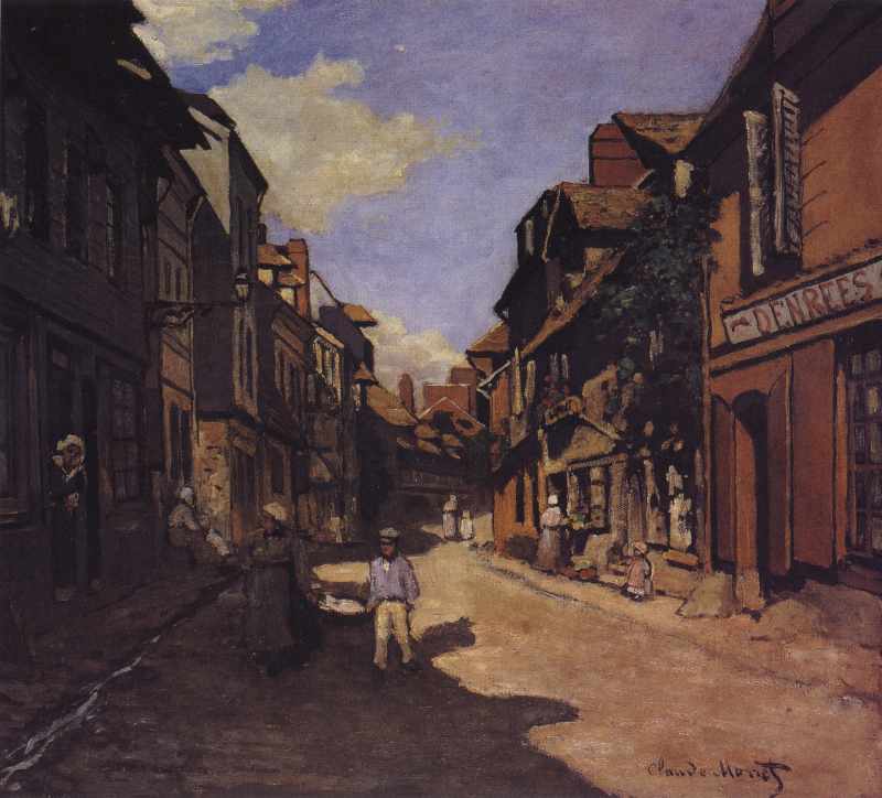 Dorfstrasse in der Normandie bei Honfleur
