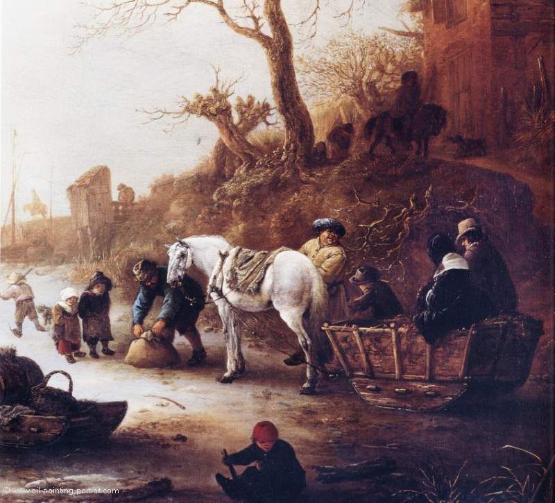 Ein Kanal im Winter (Detail)