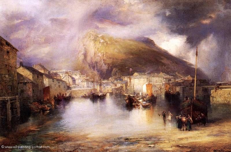 Ein englisches Fischerdorf (An English Fishing Village Polperro Cornwall)