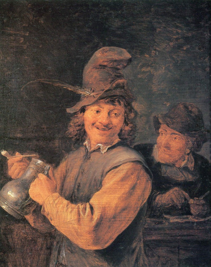 Ein rauchender Bauer