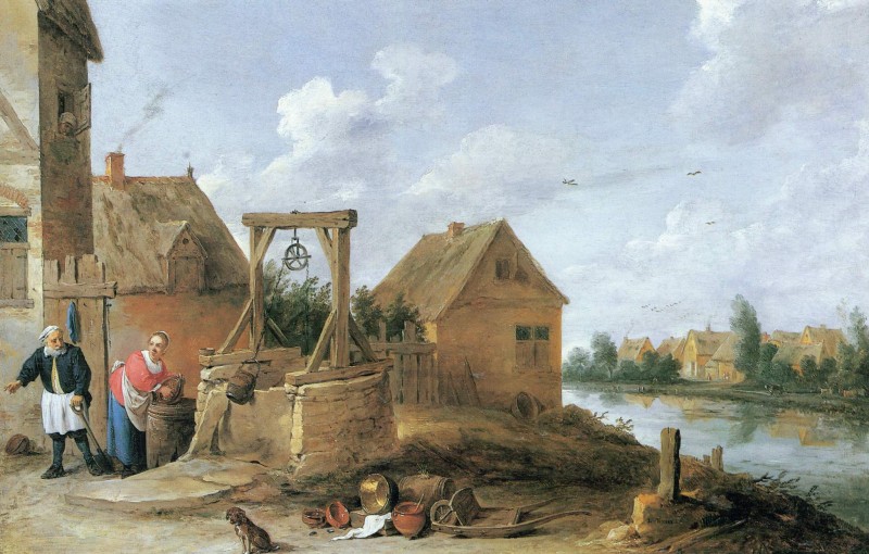 Eine Dorflandschaft