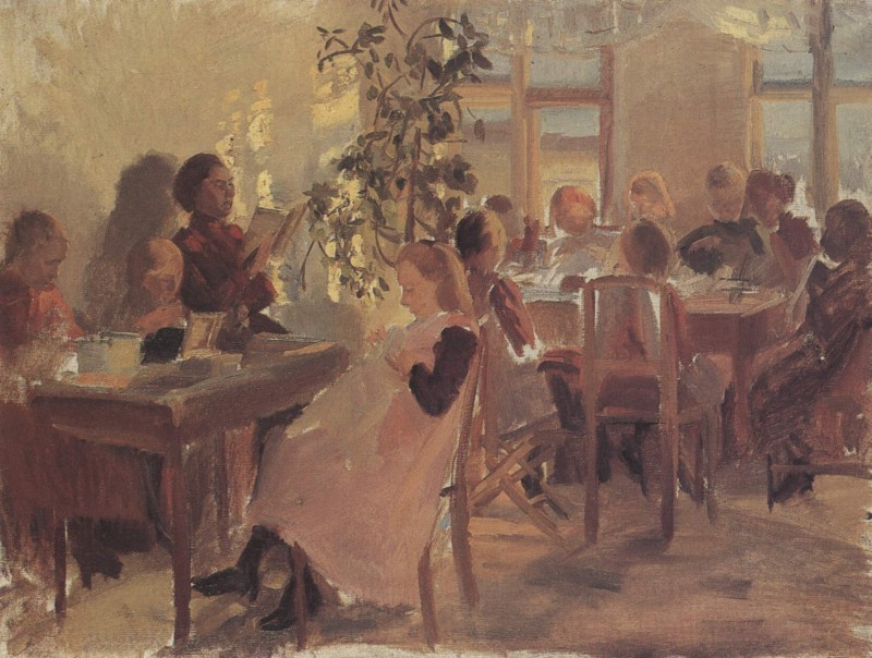 Eine Naehschule in Skagen