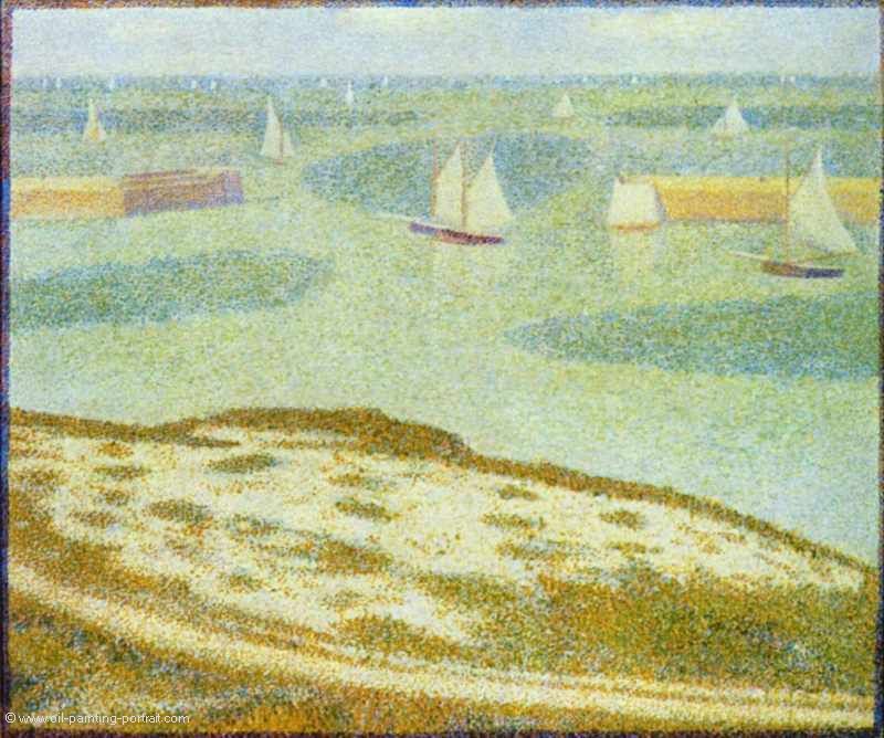 Einfahrt zum Hafen Port en Bessin