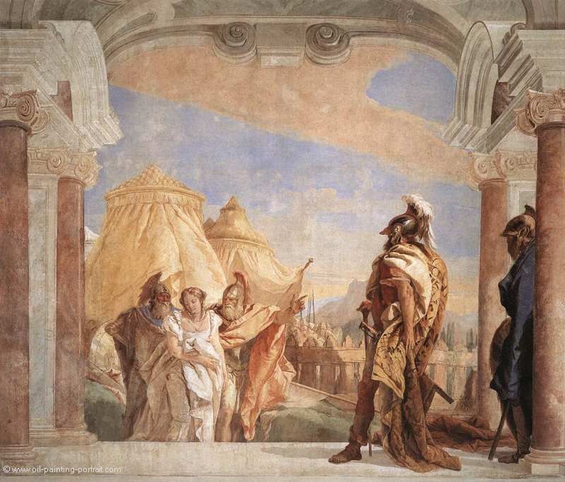 Eurybates and Talthybios Lead Briseis to Agamemmnon
