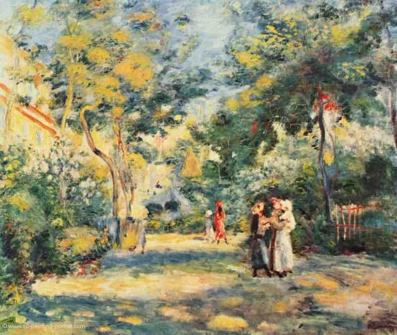 Figuren in einem Garten