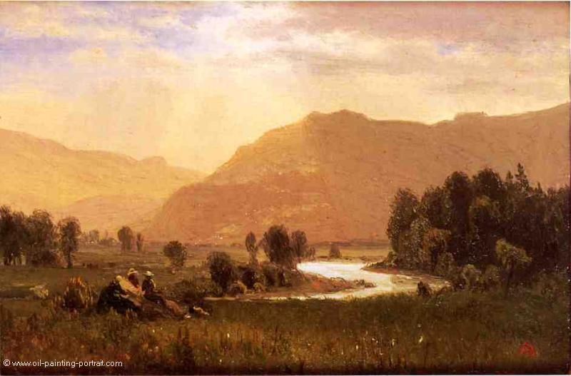 Figures in a Hudson River Landscape