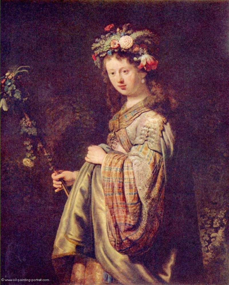 Flora (Portrait der Saskia als Flora)
