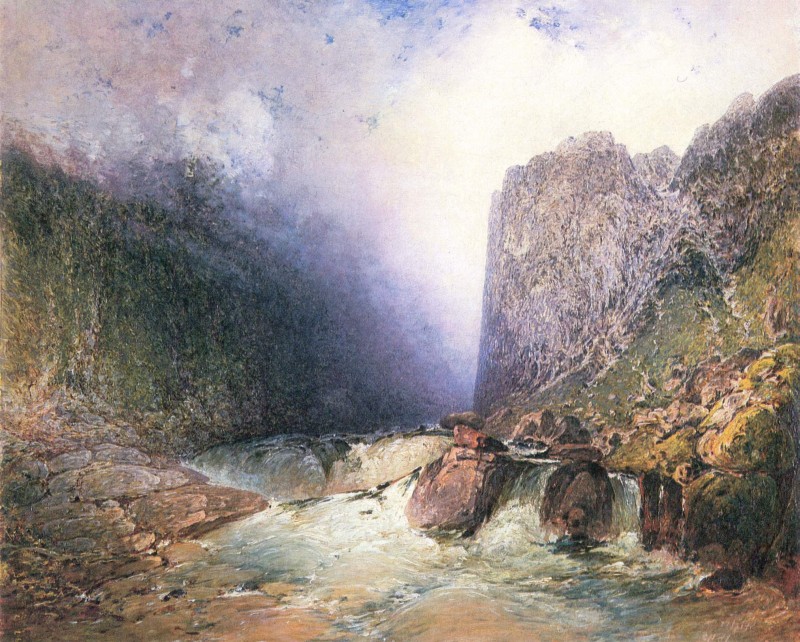 Flussenge (Die Teufelsmauer bei Hohenfurt Fassung I)