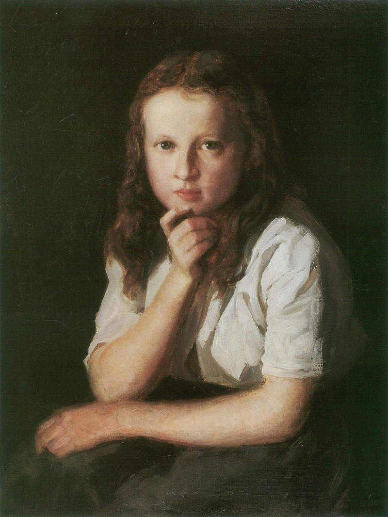 Frau des Malers (Anna als 12jaehriges Maedchen)