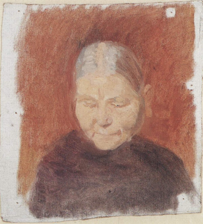 Frau in einer roten Stube