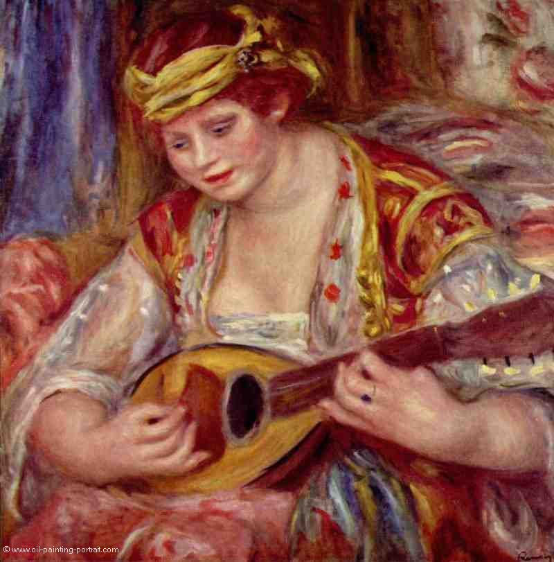 Frau mit Mandoline
