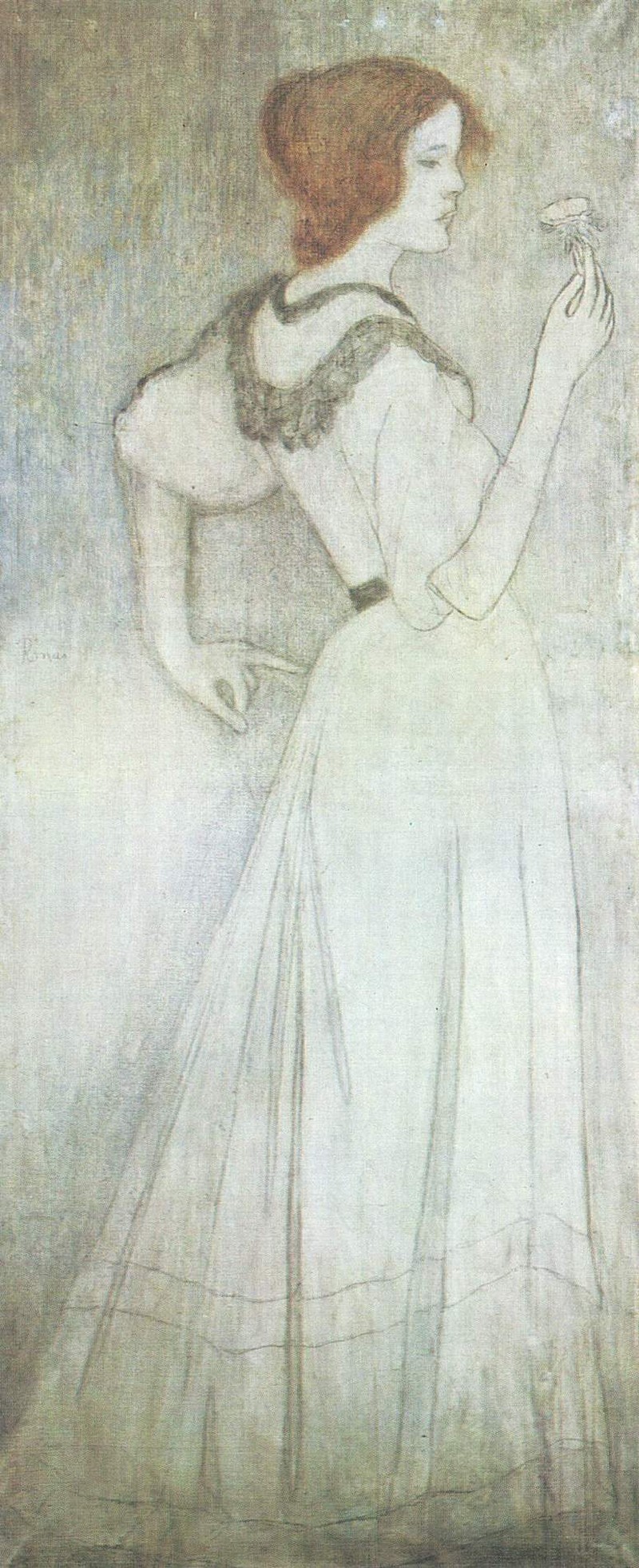 Frau mit Rose