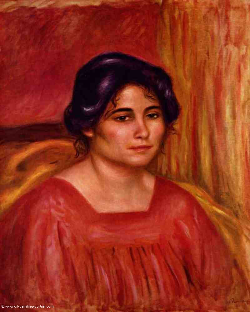 Gabrielle in roter Bluse