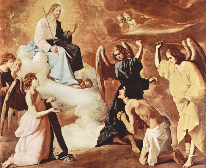 Geisselung des Heiligen Hieronymus durch die Engel