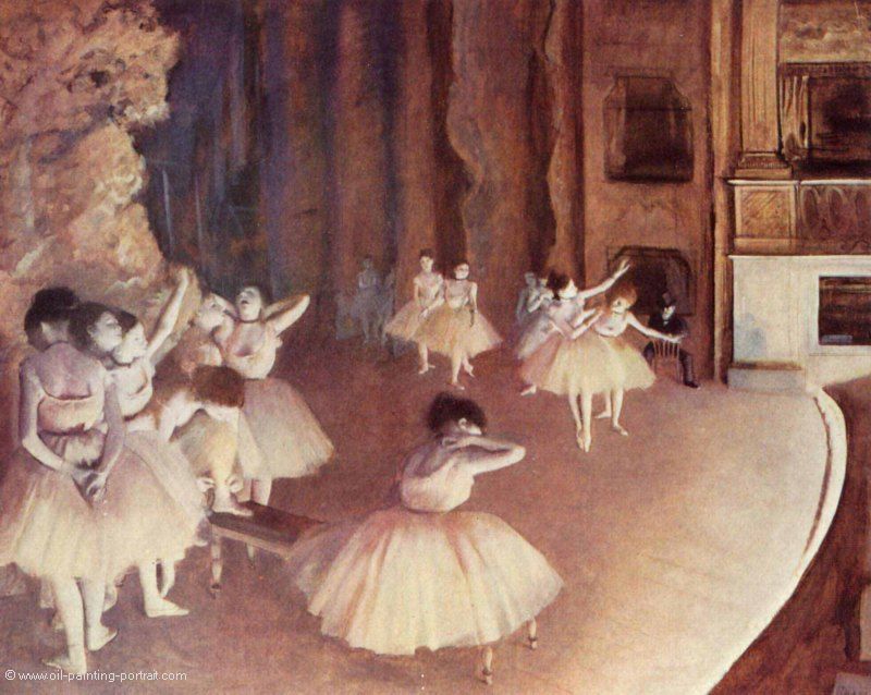 Generalprobe des Balletts auf der Buehne