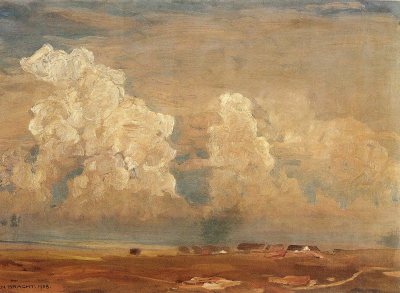 Gewitterwolken ueberm Meer