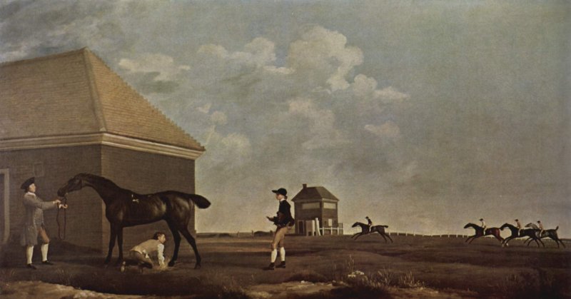 Gimcrack mit einem Reitknecht auf Newmarket Heath