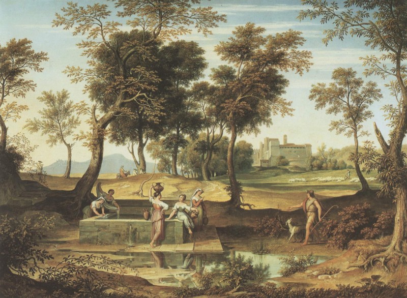 Grottaferrata mit Brunnenszene
