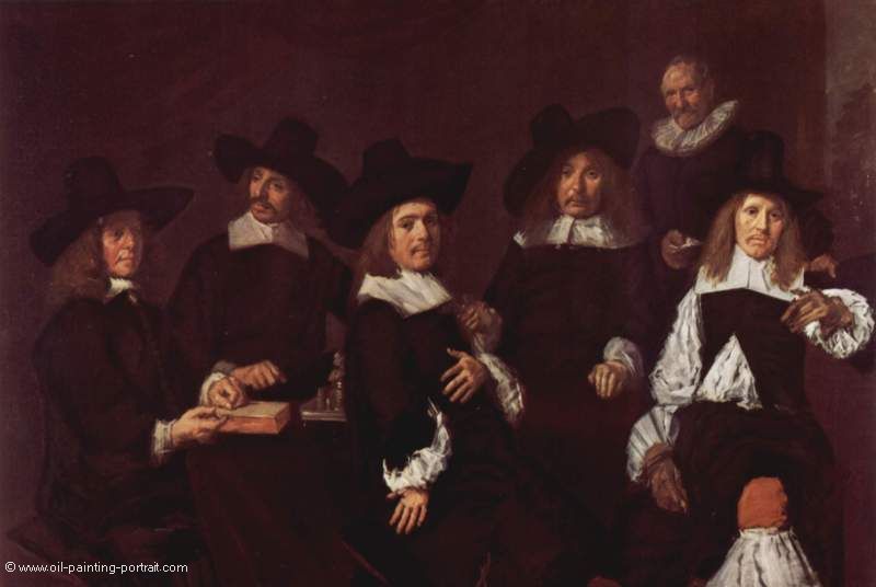 Gruppenportrait der Regenten des Altmaennerhospitzes in Haarlem