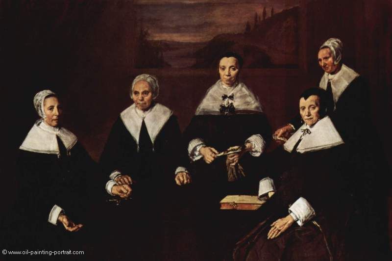 Gruppenportrait der Regentinnen des Altfrauenhospitzes in Haarlem