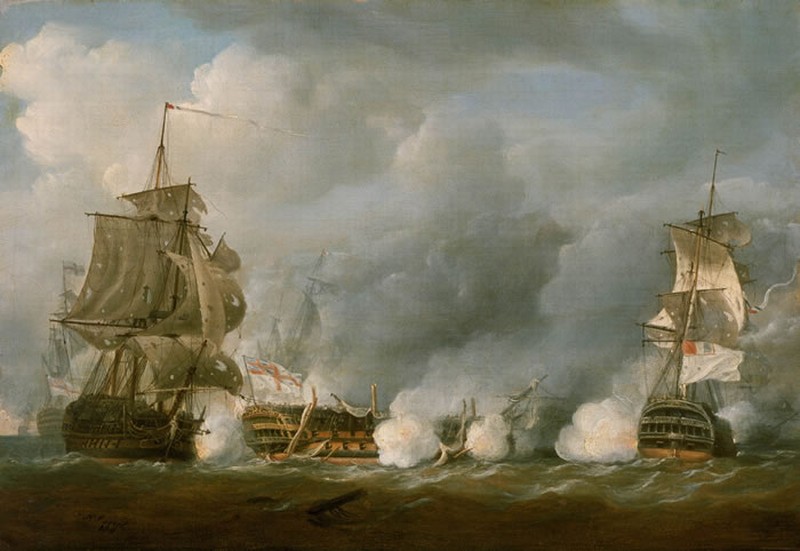 HMS Defence bei der Seeschlacht am 13. Prairial