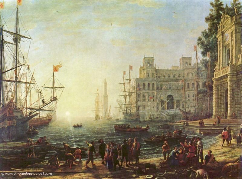 Hafen mit der Villa Medici