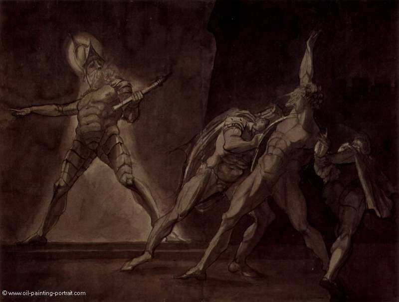 Hamlet, Horatio und Marcellus und der Geist des toten Vaters