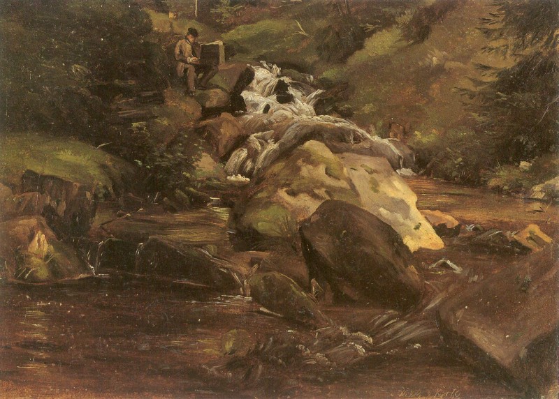 Hans Thoma am Waldbach