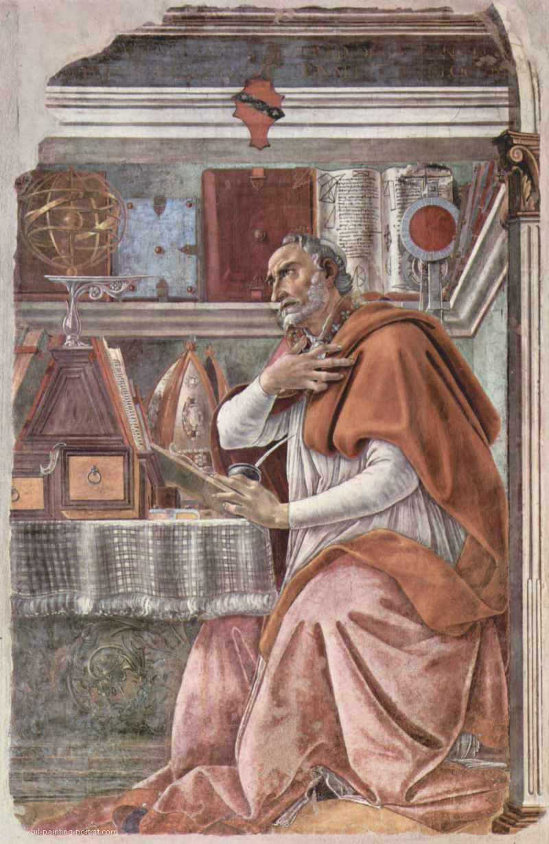 Heiliger Augustinius in betrachtendem Gebet