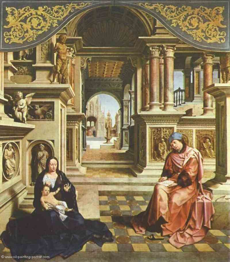 Hl. Lukas zeichnet die Madonna