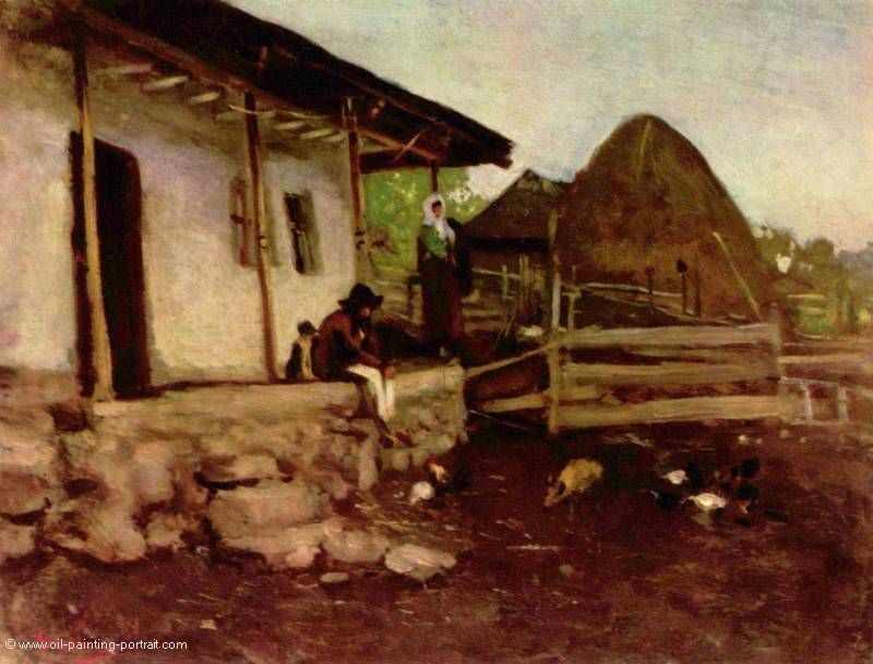 Hof eines Bauernhauses